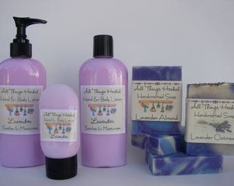 Lavender Hand and Body Lotion -Handmade - Herbal - Fragrant - Natural Moisturizer - Made with Essential Oil