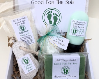 Peppermint Foot Care Gift Box, Pedicure Spa Set