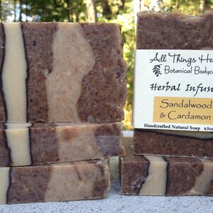 Sandalwood & Cardamon Handcrafted Soap, Handmade Natural Soap