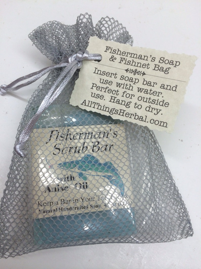 Two Bars of Fisherman's Scrub Fishing Secret Soap Handmade Anise Soap, Fishing Gift for him, dad, husband, birthdays image 3