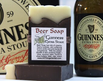 Guinness Beer Soap - Handmade with Guinness beer, looks like a mug of beer, for him, Irish, the Beer Lover, a great St Patrick's Day gift