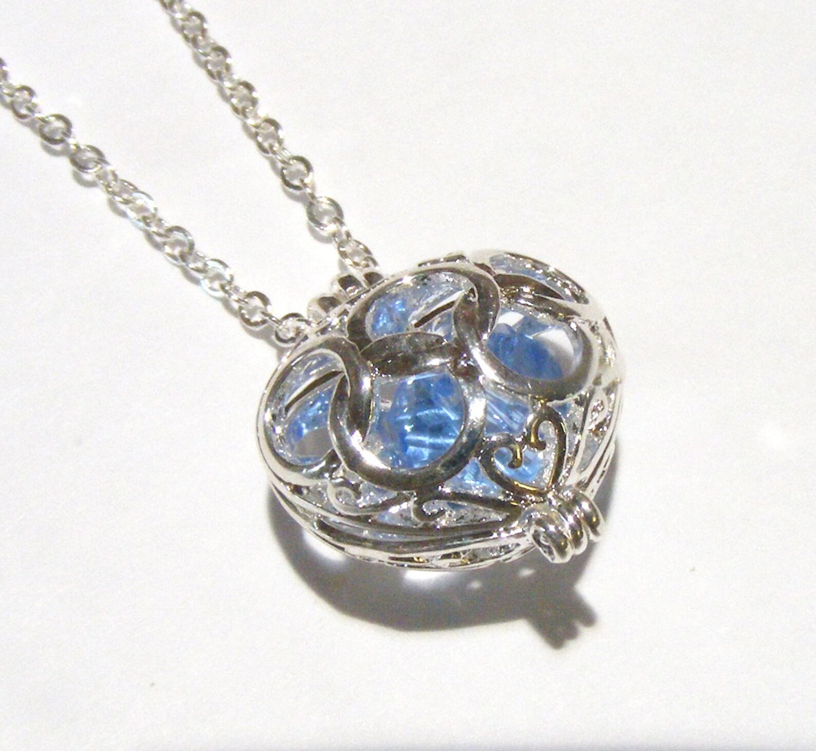 Birthstone Heart Locket Necklace With Your Choice of Birth Etsy
