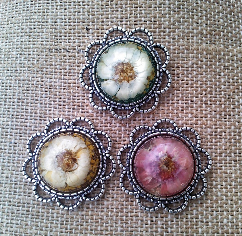 Choice of 3 colors Pressed dried Rose flower cabochon neckline concealer broach pin lapel pin Ln1778 by Lynn pocket pin resin cabochon