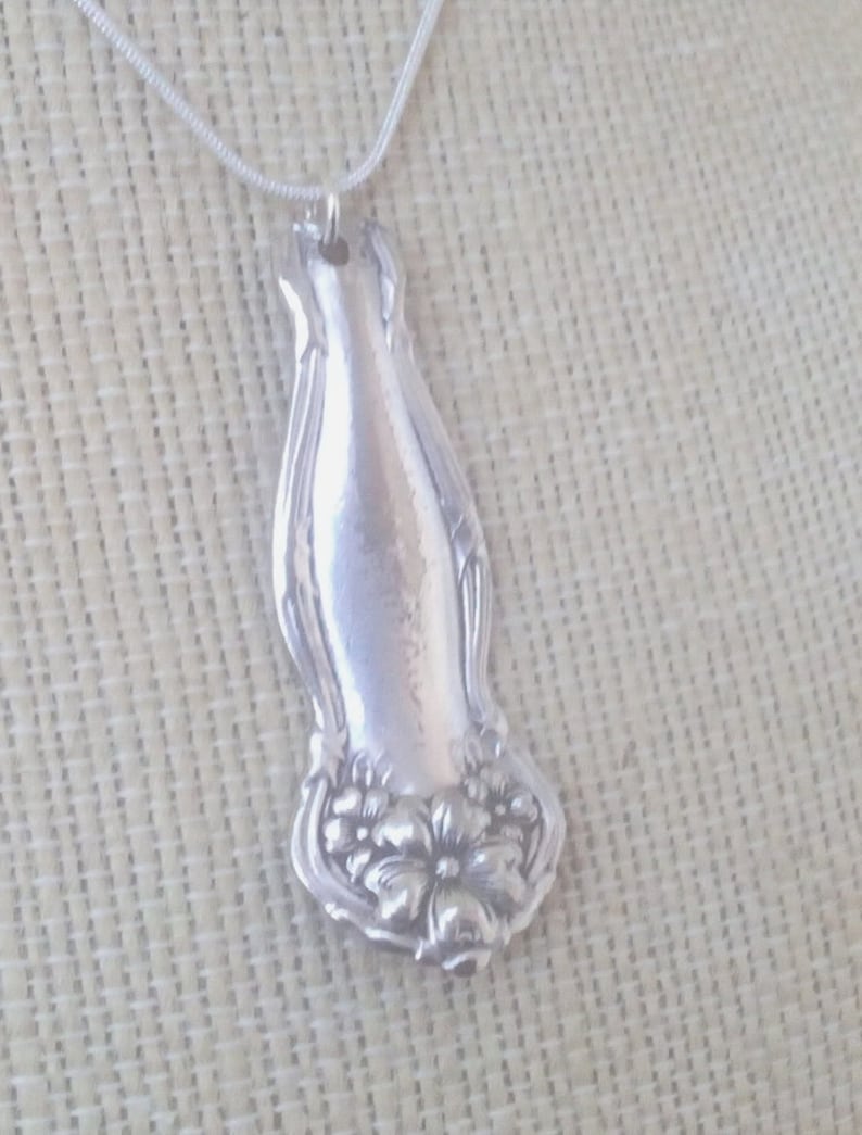 Vintage Spoon Handle Pendant Silverplate Jewelry Necklace Etsy