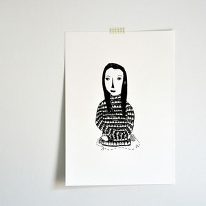 Long Arms original art gocco screenprint image 3