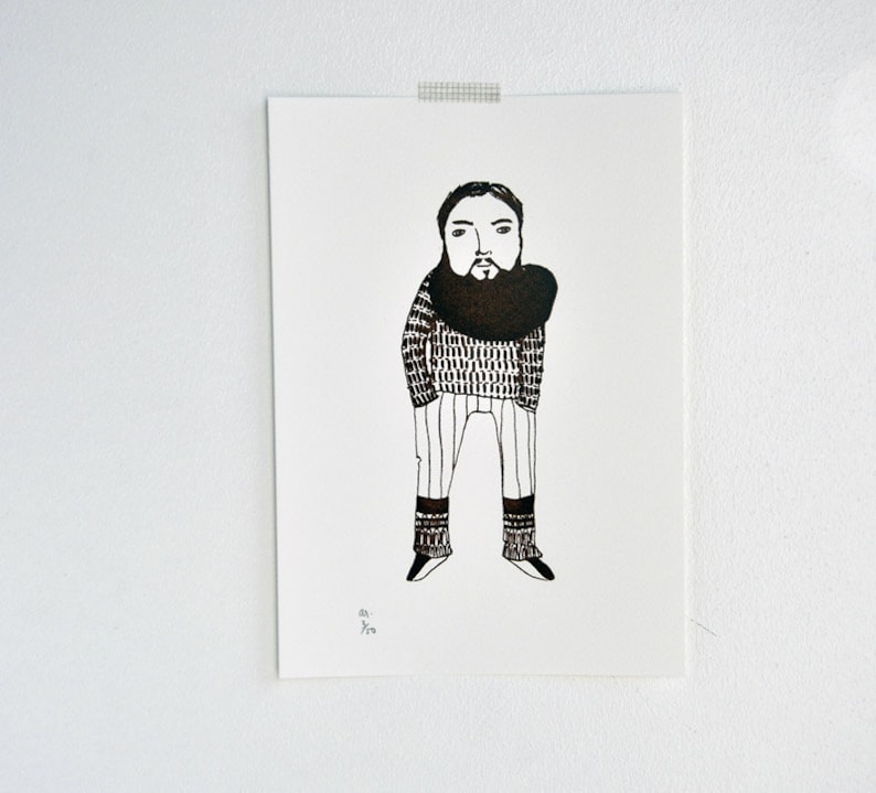The Scarf Gocco Print Etsy
