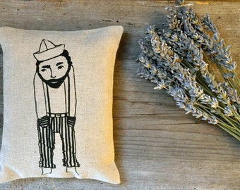 Le Solitaire sachet lavender pillow / homegrown organic dried plant / men gifting