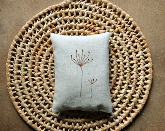 scented pillow homegrown organic lavender - Thorny Plant I - brown