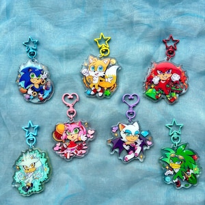 Sonic the Hedgehog Different Double-sided Epoxy Keychain