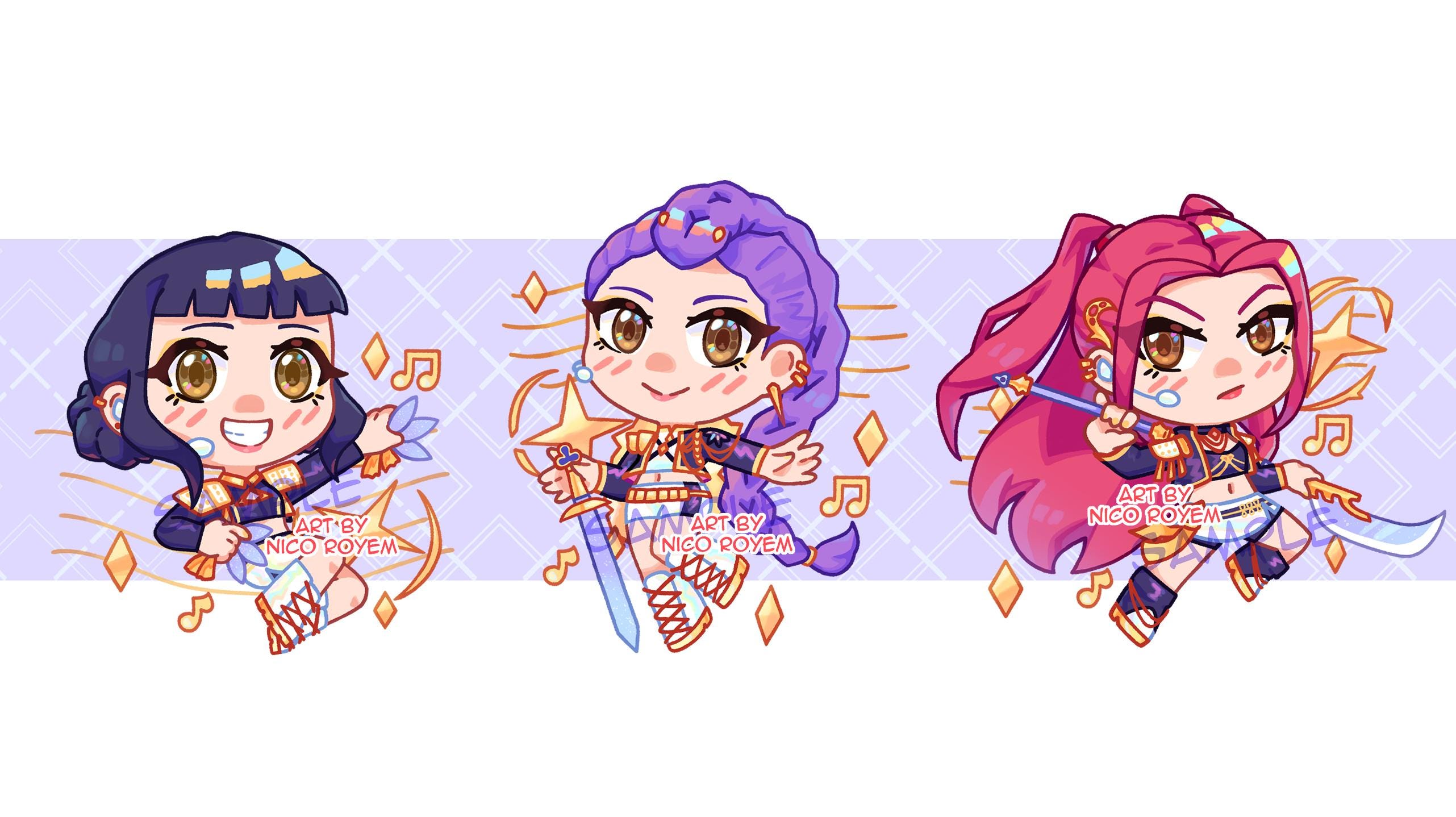 KPop デーモンハンター ハントリックス キーチェーン 異なるデザイン