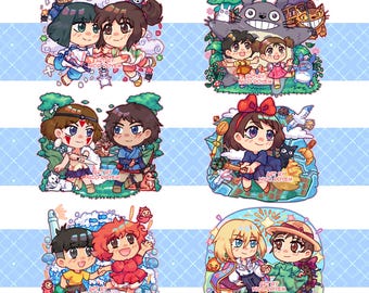 Ghibli Different Double-sided Epoxy Keychain