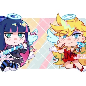 Panty & Stocking Different Double-sided Epoxy Keychain
