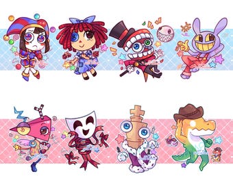 Digital Circus Different Double-sided Keychain