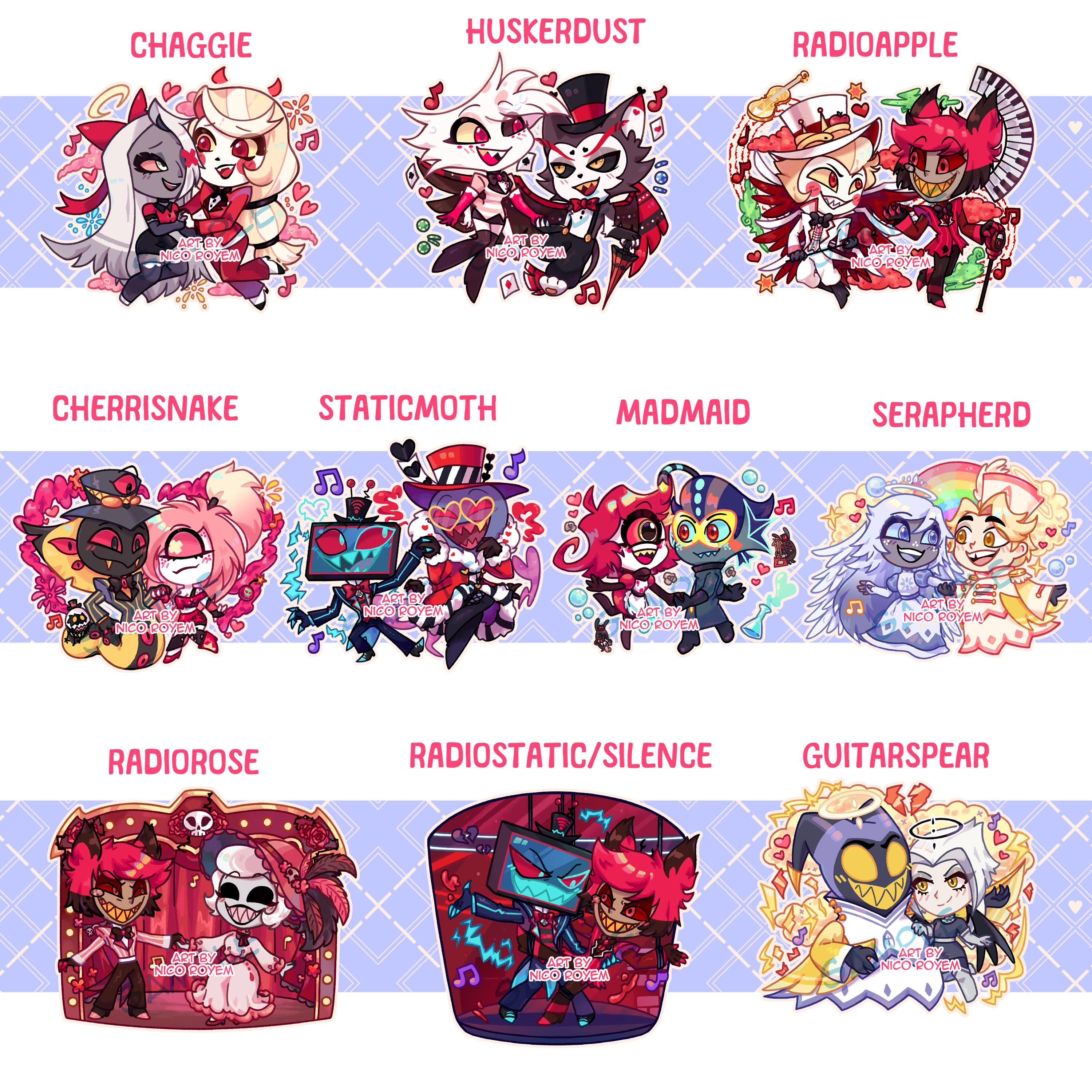 Hazbin Hotel Ships Different Double-sided Keychain - Etsy