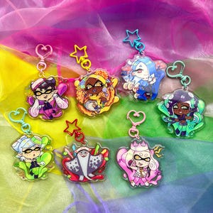 Splatoon Different Double-sided Epoxy Keychain