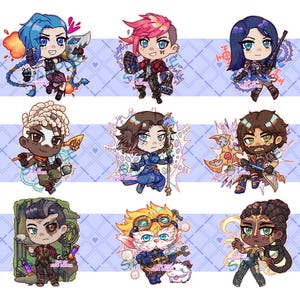 Arcane League of Legends Different Double-sided Keychain