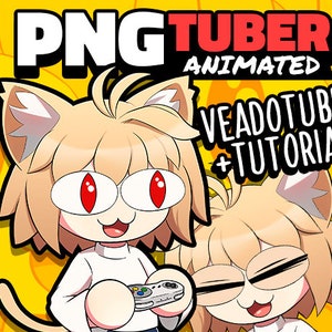 Animated Neco Arc PNG Tuber, SNES Controller, Veadotube Mini (Digital Download)