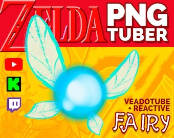 Navi Fairy PNG Tuber: Zelda-Inspired VTube Model (Veadotube/Discord Reactive)