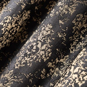 Rideau damassé de luxe 100 % occultant, tenture jacquard classique, isolation thermique, parure de fenêtre sur mesure, 4 couleurs