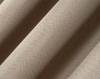 カスタムヘリンボーン遮光カーテン、オーダーメイドのモダンなリネンドレープ、多彩なカラーと吊り下げスタイル