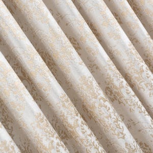 Jacquard Damask Pattern, Luxury Curtains for Bedroom and Livingroom, 4 Color Options, Custom Classic Curtains