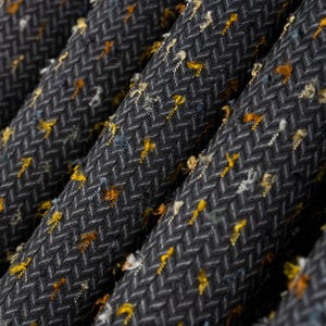 100% Blackout Herringbone Linen Curtains, Extra Wide Custom Panels for Living Room & Bedroom, Multiple Hanging Styles