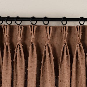100% Blackout Extra Wide Triple Pinch Pleated Linen Curtains – Custom Boho Drapery Panels for Living Room & Bedroom - 23 Colors
