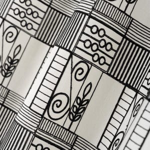 Modern Embroidered Linen Curtains | Extra Wide Window Drapes | Custom Size Boho Mid-Century Style