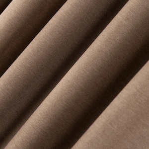 Natural Linen Look 100% Blackout Curtains with Double Pinch Pleat, 48 Colors, Custom Light Blocking Drapes, Thermal Insulated Curtain Panel