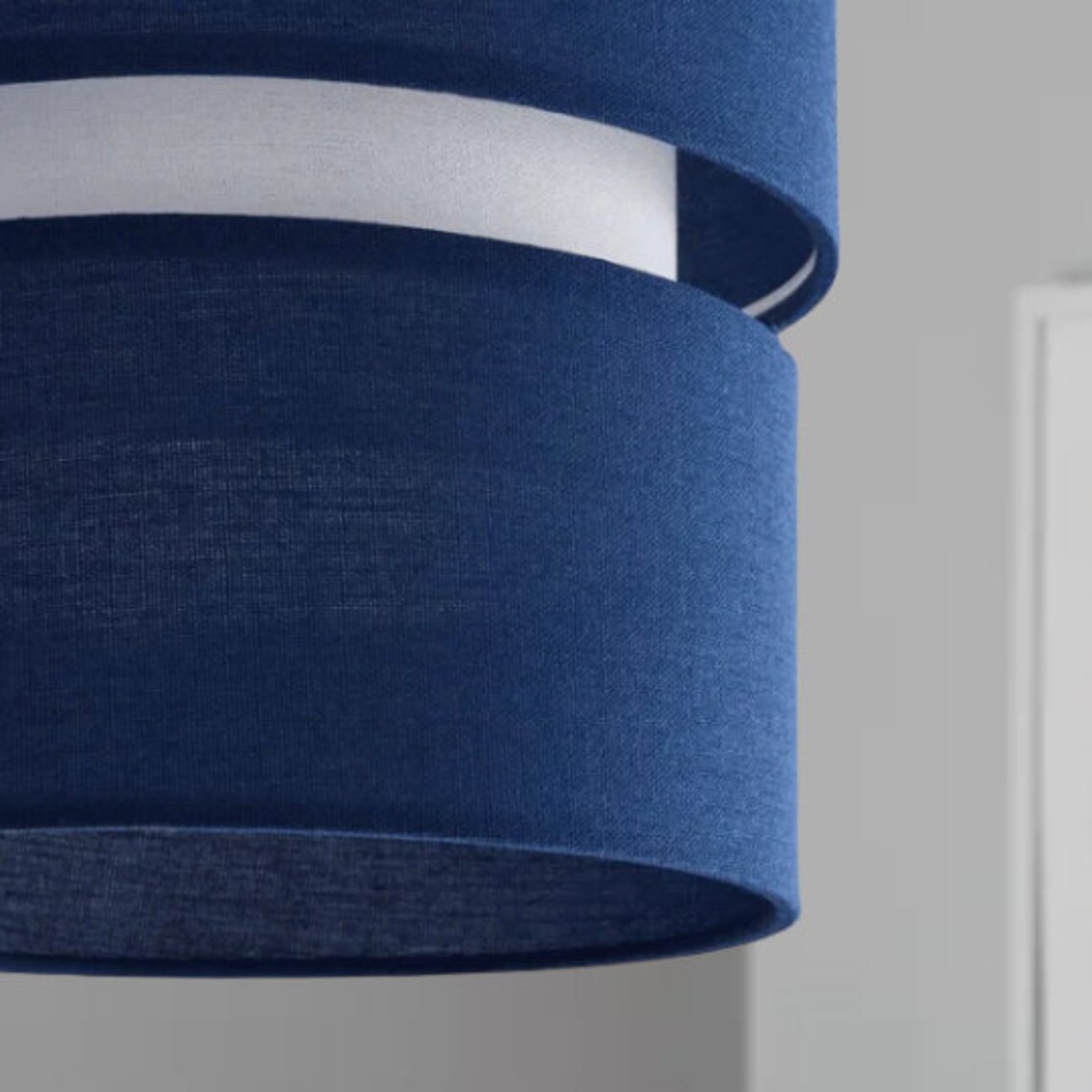 Navy Blue Two Tier Pendant Light Shade - Etsy