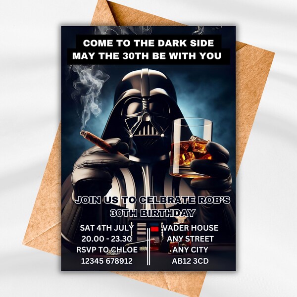 Darth Vader Invites - Etsy