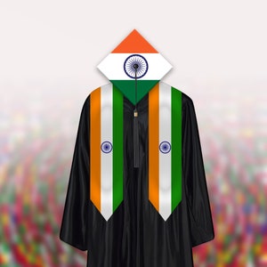 India Personalized Graduation Stole - Add Your Own Text and Images - Graduation Gifts, Graduation Sash, Custom Grad Stole
