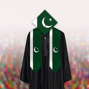 Pakistan Personalized Graduation Stole - Add Your Own Text and Images - Graduation Gifts, Graduation Sash, Custom Grad Stole