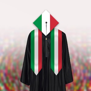 Italy Personalized Graduation Stole - Add Your Own Text and Images - Graduation Gifts, Graduation Sash, Custom Grad Stole