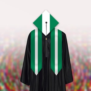Nigeria Personalized Graduation Stole - Add Your Own Text and Images - Graduation Gifts, Graduation Sash, Custom Grad Stole