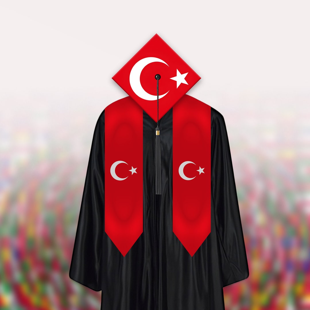 Turkey Personalized Graduation Stole - Add Your Own Text and Images ...