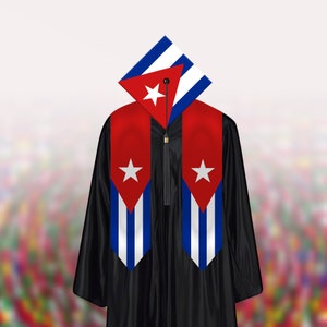 Cuba Personalized Graduation Stole - Add Your Own Text and Images - Graduation Gifts, Graduation Sash, Custom Grad Stole