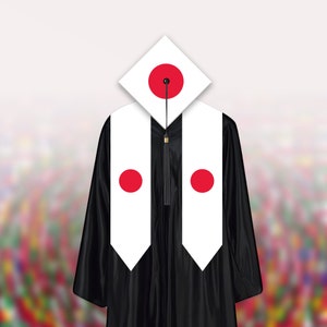 Japan Personalized Graduation Stole - Add Your Own Text and Images - Graduation Gifts, Graduation Sash, Custom Grad Stole
