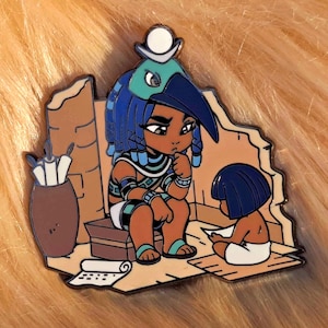 Djehuty and Scribe | Egyptian Mythology | Thoth enamel pin