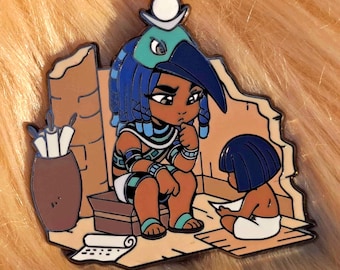Djehuty and Scribe | Egyptian Mythology | Thoth enamel pin