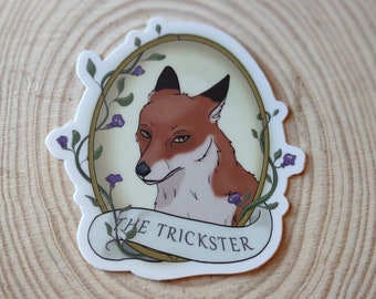 Fox Cameo Art Sticker - The Trickster