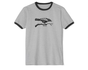 Raven Original Art Unisex Cotton Ringer T-Shirt