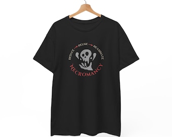 Necromancy Logo RPG DnD Funny Unisex Heavy Cotton Tee