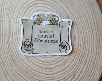 DnD Spell Scrolls Social Adeptness Sticker Art