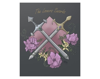 The Lovers' Swords Art Satin Posters