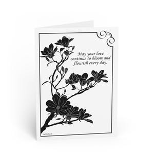 Elegantes tarjetas de felicitación florales, tarjetas de amor y amistad, aniversarios y bodas.