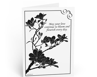 Elegant Floral Greeting Cards, Love & Friendship Cards, Anniversary, Wedding