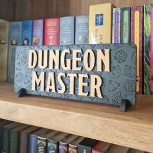 Wooden Dungeon Master Sign - DnD sign - Dungeon Master - Dungeons and Dragons - D&D Player Gift - Fantasy Home Decor - Present, geeky gift