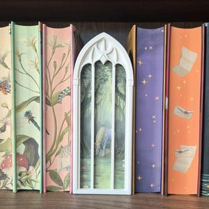 Window View Booknook - Scenic Booknooks - Bookshelf Decoration - Fantasy, Dragons, Bloodmoon, Bookish Scenes - Bookish Items image 13