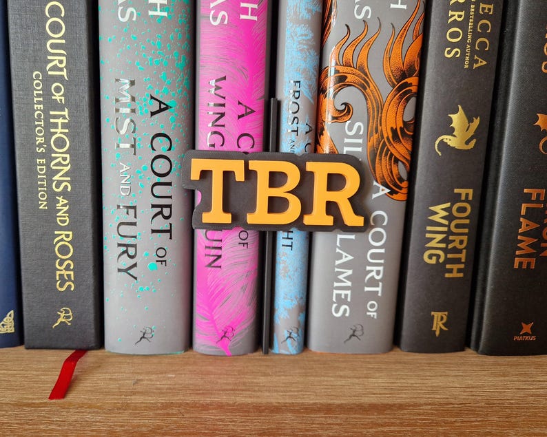 TBR Bookshelf Peek Out Sign - Bookshelf Decoration - Library Book Nook - Bookish Home Decor - Reader Book Lover Gifts image 4